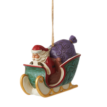 Load image into Gallery viewer, Jim Shore Twas the Night Santa in Sleigh Hanging Ornament