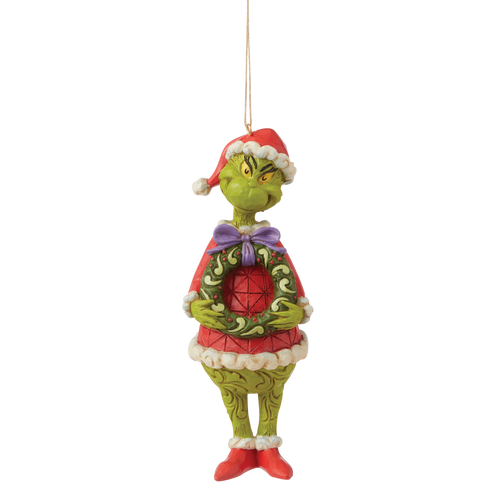 Grinch Holding Wreath Ornament