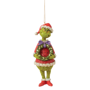 Grinch Holding Wreath Ornament