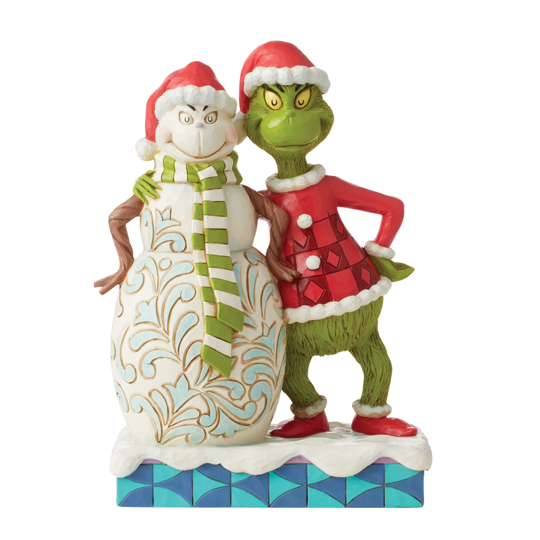 Jim Shore Grinch with Grinchy Snowman