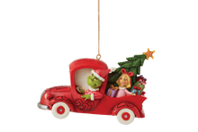 Load image into Gallery viewer, Jim Shore Grinch in Red Truck Hanging Ornament