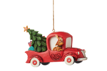 Load image into Gallery viewer, Jim Shore Grinch in Red Truck Hanging Ornament