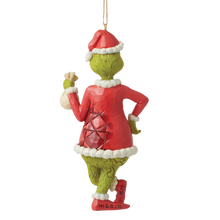 Load image into Gallery viewer, Grinch with Bag of Coal Hanging Ornament