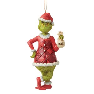 Jim Shore Grinch with Bag of Coal Hanging Ornament