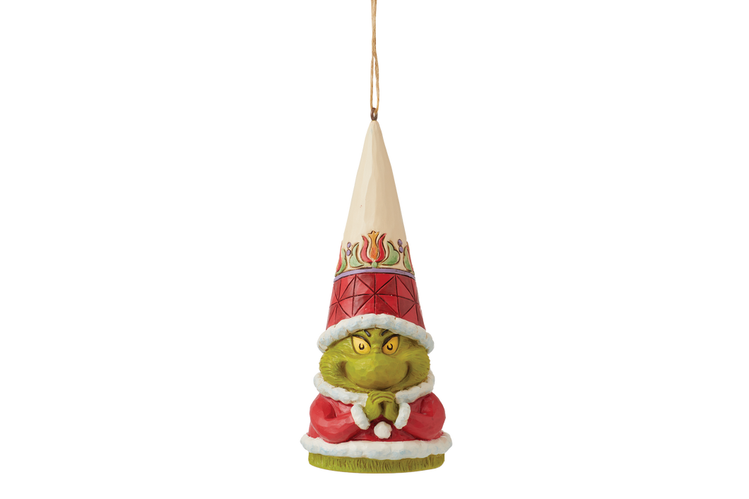 Grinch Gnome Hand Clenched Hanging Ornament