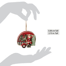 Load image into Gallery viewer, Jim Shore Highland Glen Santa in Plaid Camper Hanging Ornament