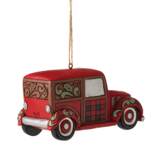 Load image into Gallery viewer, Jim Shore Highland Glen Santa Woody Wagon Hanging Ornament