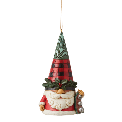 Jim Shore Highland Gnome with Bells Hanging Ornament