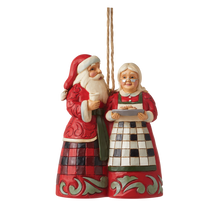 Load image into Gallery viewer, Jim Shore Highland Glen Santa &amp; Mrs. Claus Hanging Ornament