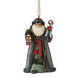 Holiday Manor Santa Cane Hanging Ornament