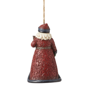 Holiday Manor Santa Bell Hanging Ornament