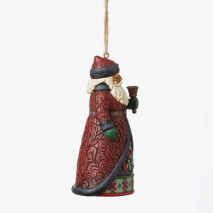 Holiday Manor Santa Bell Hanging Ornament