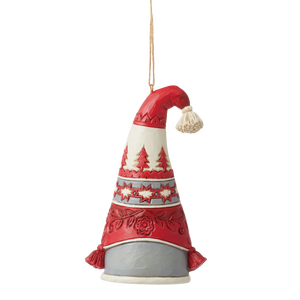 Nordic Noel Gnome Flap Hat Hanging Ornament