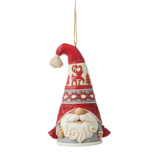 Nordic Noel Gnome Flap Hat Hanging Ornament