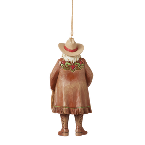 Western Santa Cowboy Hat Hanging Ornament