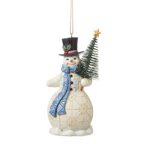 Snowman with Sisal Tree Hanging Ornament