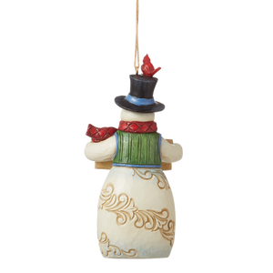 Jim Shore Snowman Christmas Sign Hanging Ornament