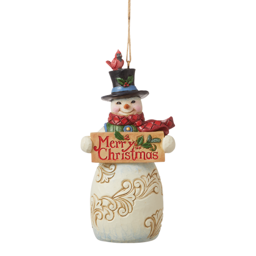 Snowman Christmas Sign Hanging Ornament