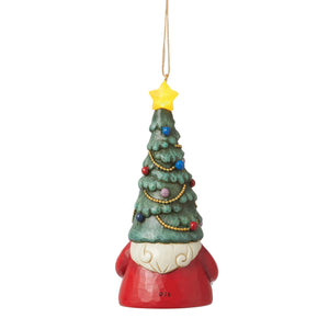 Jim Shore LED Gnome Tree Hat Hanging Ornament