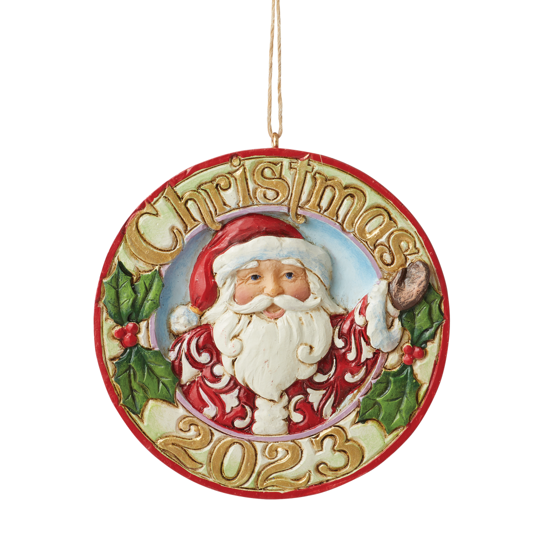 Jim Shore Dated 2023 Jolly Santa Hanging Ornament