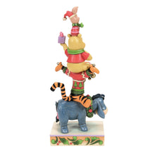 Load image into Gallery viewer, Friendship &amp; Festivities Christmas Winnie the Pooh Stacked Figurine