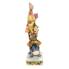 Load image into Gallery viewer, Friendship &amp; Festivities Christmas Winnie the Pooh Stacked Figurine
