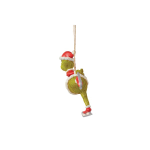 Grinch Ice Skating Hanging Ornament