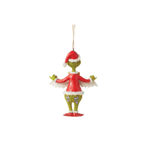 Grinch Holding Banner Hanging Ornament