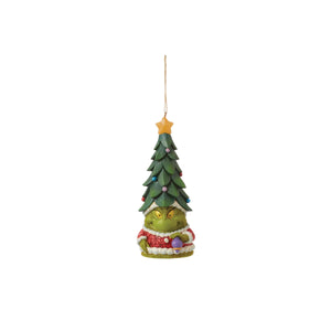 Grinch Gnome with Tree Hat Hanging Ornament