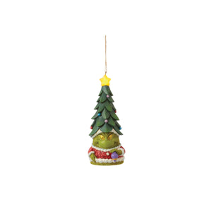 Grinch Gnome with Tree Hat Hanging Ornament