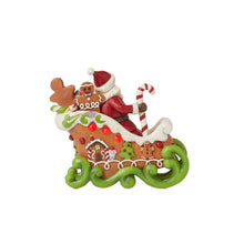 Load image into Gallery viewer, Gingerbread Santa in Sled with LED Lights