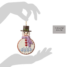 Load image into Gallery viewer, Gingerbread Snowman Hanging Ornament