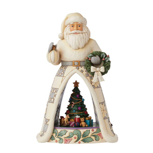 Santa Open Scene LED White Woodlands