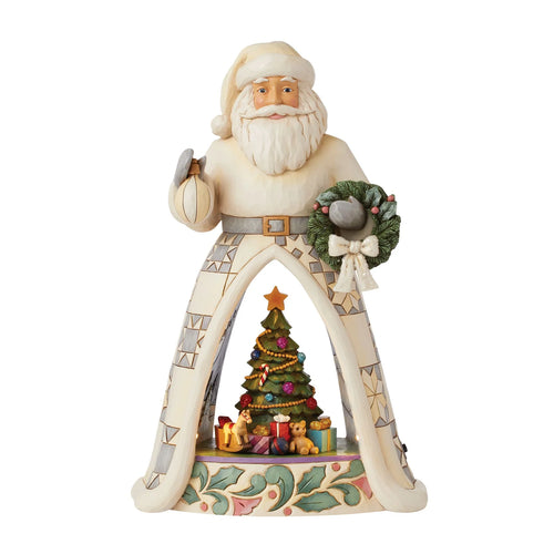 Santa Open Scene LED White Woodlands
