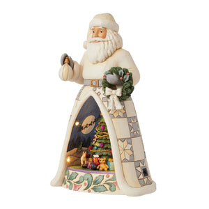 Santa Open Scene LED White Woodlands