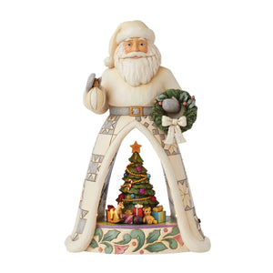 Santa Open Scene LED White Woodlands