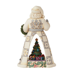 Santa Open Scene LED White Woodlands