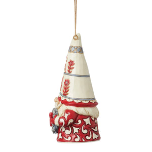 Nordic Noel Gnome With Heart Hanging Ornament