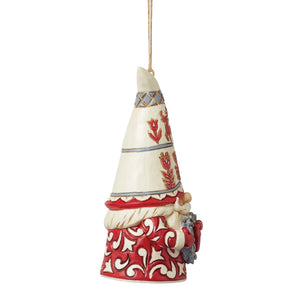 Nordic Noel Gnome With Heart Hanging Ornament