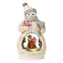 Load image into Gallery viewer, Snowman with Open Scene LED White Woodlands