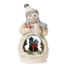 Load image into Gallery viewer, Snowman with Open Scene LED White Woodlands