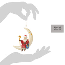 Load image into Gallery viewer, Santa in Moon Hanging Ornament