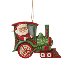 Load image into Gallery viewer, Santa in Train Hanging Ornament