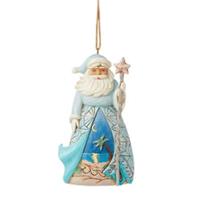 Load image into Gallery viewer, Santa with Starfish Cane Hanging Ornament