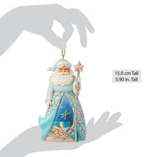 Load image into Gallery viewer, Santa with Starfish Cane Hanging Ornament