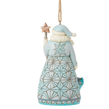 Load image into Gallery viewer, Santa with Starfish Cane Hanging Ornament