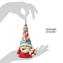 Load image into Gallery viewer, Lighthouse Gnome Hanging Ornament