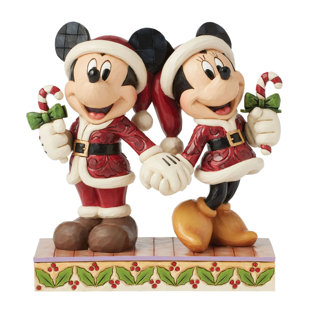 Candy Cane Christmas Mickey & Minnie with Candy Canes