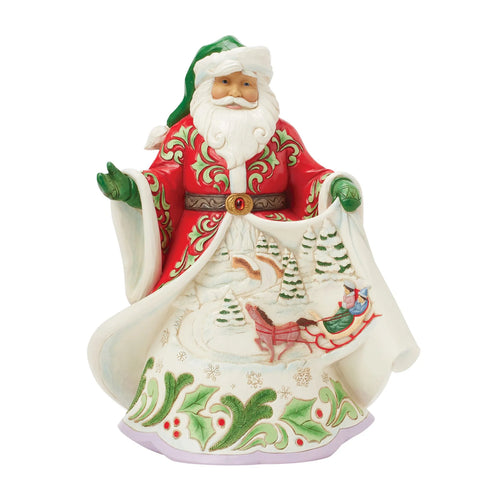 Magical Sleigh Ride Santa Winter Scene First Edition