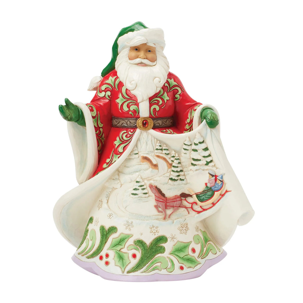 Magical Sleigh Ride Santa Winter Scene First Edition